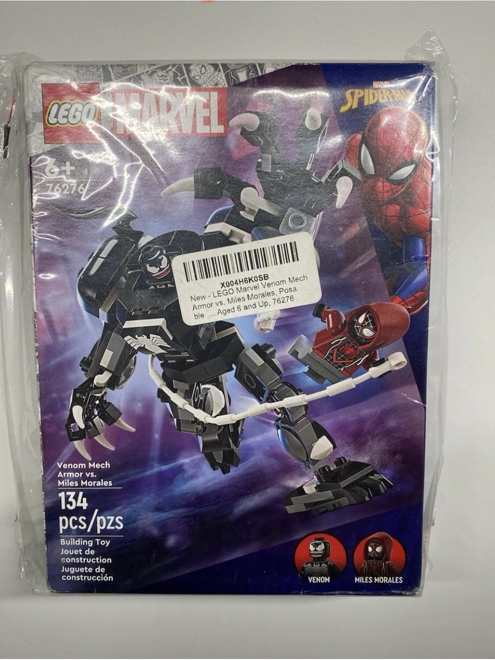 LEGO 76276 Marvel Venom Mech Armor Vs Miles Morales Factory Sealed Set  #C703Q2